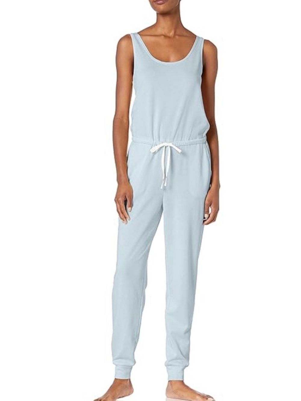 PJ Salvage Blue Relaxed Fit Terry Crossback Romper Jumpsuit Size Medium